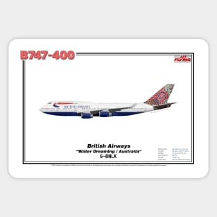 Boeing B747-400 - British Airways "Water Dreaming / Australia" (Art Print) Sticker